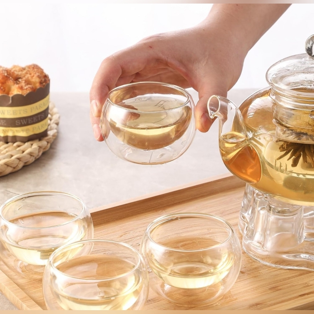 Glass tea pot set - Picture 3 of 3